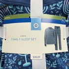 Hanukkah 2 Piece Pajamas Set Mens Xl Blue Menorah Family Sleepwear Holiday