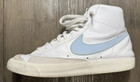 Nike Blazer Mid  77 Vintage Babyblue Swoosh White Suede Sneaker Bq6806-109 10 5