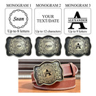 Engraved Brass Belt Buckle Custom Personalized Monogrammed Western Buckle