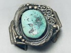 Ed Kee Remarkable Vintage Navajo Royston Turquoise Sterling Silver Bracelet