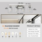 24  4 Lights Silver Vanity Light Led Modern Bathroom Mirror Wall Lamp Fixture Ul