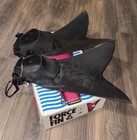 Force Fin Pro Scuba Diving Snorkeling Fins Size Xl Made In Usa Adjustable Black