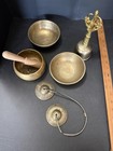 Vintage Tibetan Brass Singing Bowls Bell Tingsha Bell Lot