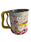 Vintage Androck 3 Screen Flour Sifter 1950s Kitchen Scene Tin