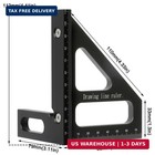 Metric 3d Multi-angle Measuring Ruler 45 90 Degree Aluminum Alloy Woodworking Sq