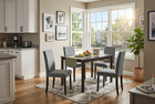 5-piece Dining Table Set     Espresso Finish  Upholstered Chairs