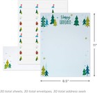 Hallmark Holiday Newsletter Kit Letterhead Envelopes Labels 30 Set     
