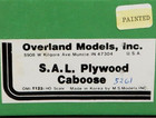 Overland   Ho Scale  Omi  1123  Brass  Plywood Caboose   Seaboard Air Line  5261