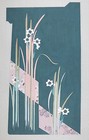 Vintage Asian Water Painting On Silk  Traditional Japanese Kimono Illustration