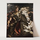 Alexander The Great On Horseback Ancient Greece Rome Wall Art Poster Print