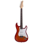 Solid Body Full-size 39   Electric Guitar Beginner Starter Bag Cable Sunset Red