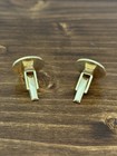 Vintage Brushed Finish Twisted Rope Round Yellow Gold Plated Cuff Links 
