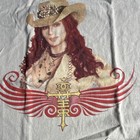 Alstyle Apparel Cher Living Proof Tour White Graphic T-shirt Size L Original