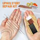Upholstery Repair Kit  Waxed Sewing Thread  3 Colors    Heavy Duty Needles  11 P