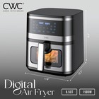 Cook With Color Digital Air Fryer  8 5qt Capacity  1500w  10 Presets  Black 