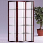 Venetian Worldwide Shoji Screen Room Divider 3-panels Cherry And White 51 wx72 h