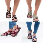 Bohemian Flat Flip Flops Bandages Beach Shoes Summer Casual Sandals Womens Us 