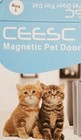 Ceesc Cat Flap Door Magnetic Pet Door  4 Way Lock Cats Small Black