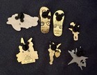 Disney Pin Lot Of 7  Tinker Bell Early mid 2000 s Flip Flop Dangle Charm Sparkle