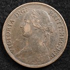 Great Britain 1 Farthing 1868  Coin  Die Crack Error Obv  Inv f044