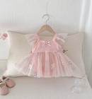 Baby Girl Princess Dress Girls 1st Birthday Dress Florall Tulle Romper Dress