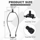 2 Set 12 Inch Lamp Harp Kit With 1  Tall Carbon Steel Finial For Lamps Black