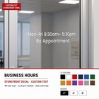 Custom Business Store Hours Sign Vinyl Decal Sticker Window Door Glass Shop