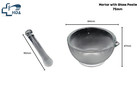 Mortar Glass With Glass Pestle 75 Mm Hda