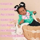Reborn Baby Dolls Black Girl  African American 20 Inch Realistic Newborn Baby Do