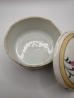 Vintage  Hand Painted Trinket Box Dresser Powder Jar Floral Nippon Porcelain