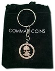 1937 Cut Coin Hobo Nickel Skull Poker Player Biker Keychain Us Dark Art Jewelry