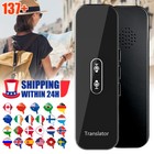 New 137 Languages Smart Instant Translator Two Way Real Time Voice Device -black