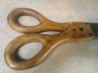 Vintage Folk Art Carved Wood Scissors Trade Sign 24 