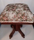 Antique Regency Walnut  Mahogany  Adjustable Piano Stool