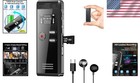 Voice-activated 128gb Audio Recorder With Password Protection   Easy Playback