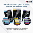 Bcw Resealable Thick Silver Age Comic Bags - 100 Ct   Archival Quality  Acid-fre