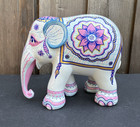 Elephant Parade Collectable 14cm Tall 5 5  White Pink And Blue Charity Sale