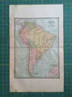 South Central America Globe - Rare Original 1885 Antique Crams World Atlas Maps