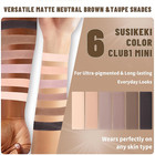 6 Colors Mini Naked Eyeshadow Makeup Palette Neutral Nude Smoky Eye Shadow 
