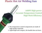 110v Hot Air Gun Welding Torch 1600w Heat Gun Plastic Welder Roofing Welder Kits