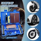 58pc Heavy Duty Tire Repair Kit For Tubeless Tires Car Motorcycle W  Plugs Drill