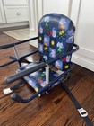 Vtg Graco Tot Loc Clip-on High Chair Booster Seat Elephant Print Portable Travel