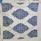 Pottery Barn Asher Medallion Blue White Euro 2 Pillow Shams 100  Organic Cotton