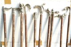 Lot Of 10 Piece Antique Walking Cane Wooden Walking Stick Brass Handle Knob Gift