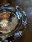 Emilia Castillo Sea Shells Silverplate 17  Salad Bowl With Serving Utensil
