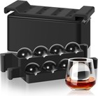 Clear Ice Ball Maker Mold  8 Large Whiskey Ice Cubes Mold  2 Inch Round Silic   