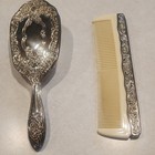 Vintage Godinger Silver Co  Ornate Victorian Vanity Set - Hair Brush   Comb