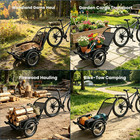 Heavy-duty Bike Cargo Trailer  320 Lbs Capacity  16  Wheels  Black