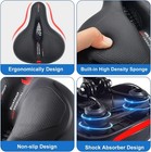Comfort Bike Seat Wide Bicycle Saddle Soft Memory Foam Padded Shock Absorbing Us