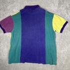 Vintage Context Multicolor Polo Shirt Sleeve Size Xl Purple blue yellow